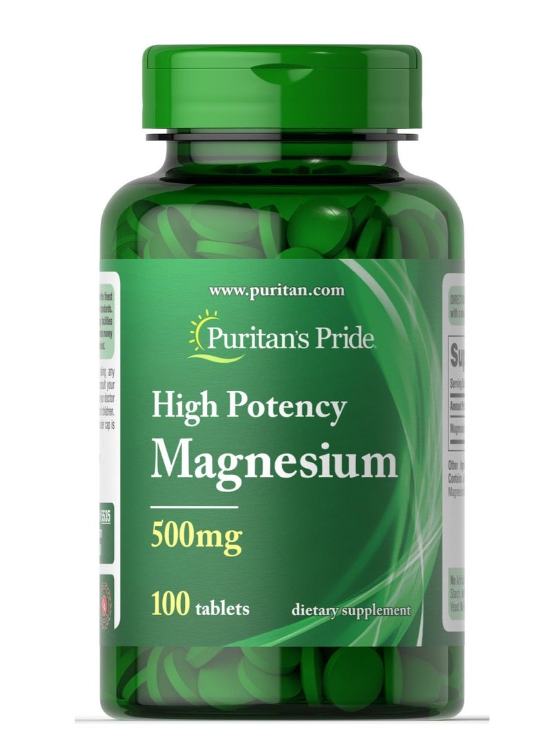 High Potency Magnesium 500 Mg 100 tablets
